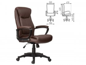 Кресло офисное BRABIX Enter EX-511, коричневое в Железногорске - zheleznogorsk.mebel-nsk.ru | фото