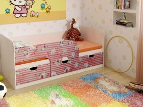 Кровать детская с ящиками 1,86 Минима Hello Kitty в Железногорске - zheleznogorsk.mebel-nsk.ru | фото