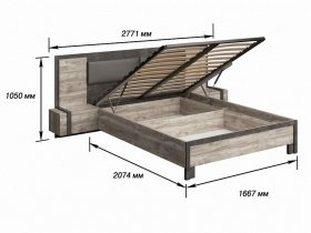 Кровать двуспальная 1,6м с под.мех. Клео в Железногорске - zheleznogorsk.mebel-nsk.ru | фото