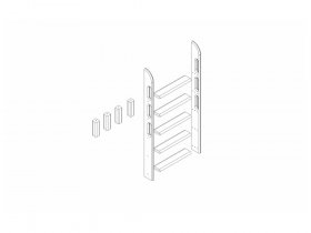 Пакет №10 Прямая лестница и опоры для двухъярусной кровати Соня в Железногорске - zheleznogorsk.mebel-nsk.ru | фото