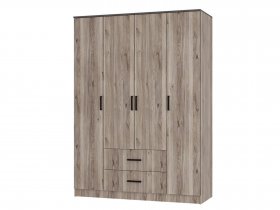 Шкаф четырехстворчатый Титан (дуб смоки) в Железногорске - zheleznogorsk.mebel-nsk.ru | фото